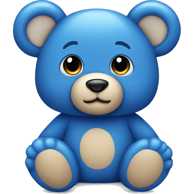Blue teddy bear emoji