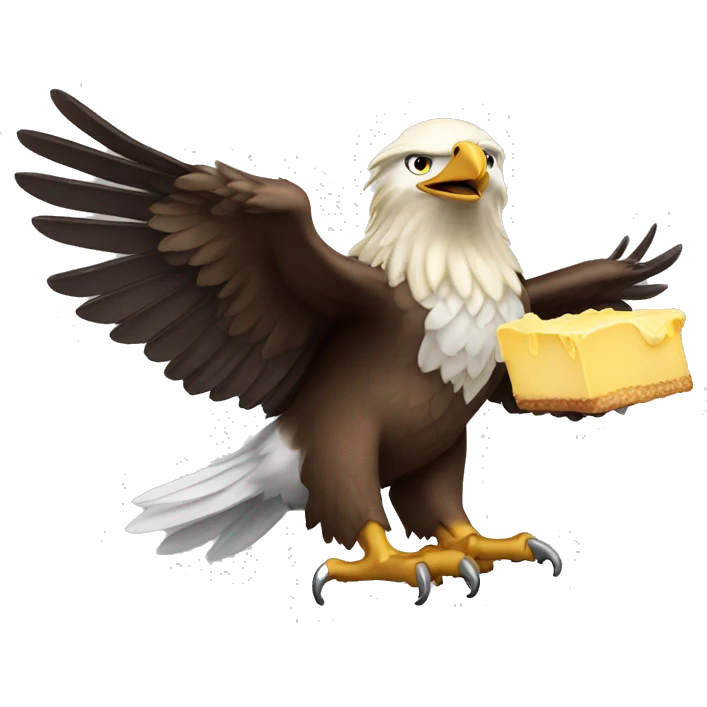 Eagle with butter in claw emoji