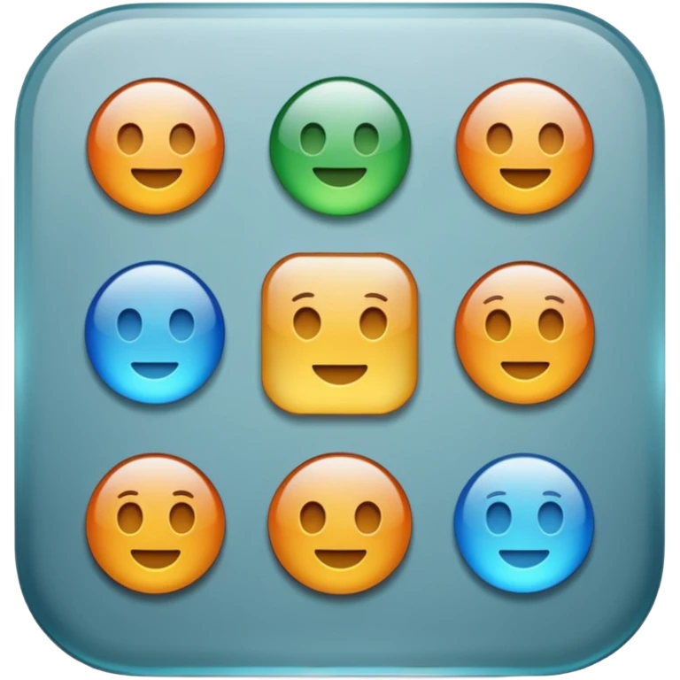 matte glass icon emoji