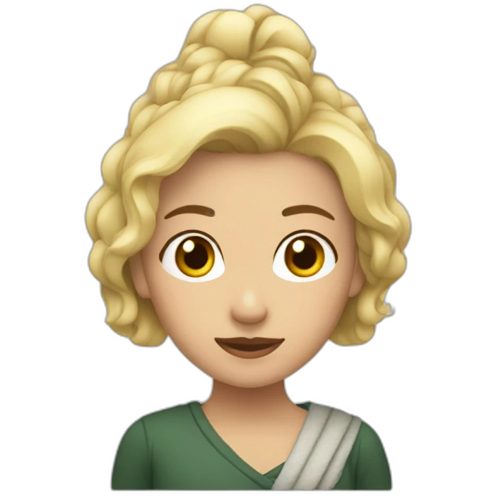 Ada mujer bajita rubia rizosa emoji