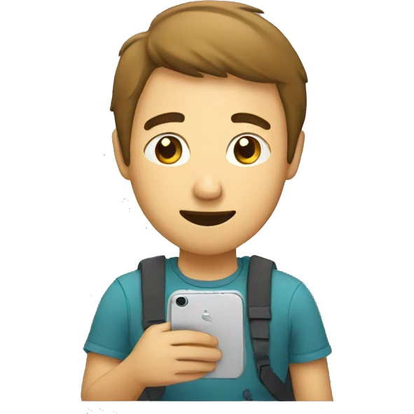 Person looking at his phone emoji