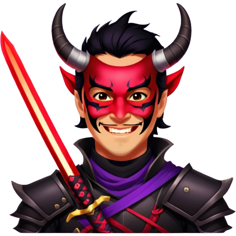 Demon-Horned Warrior emoji
