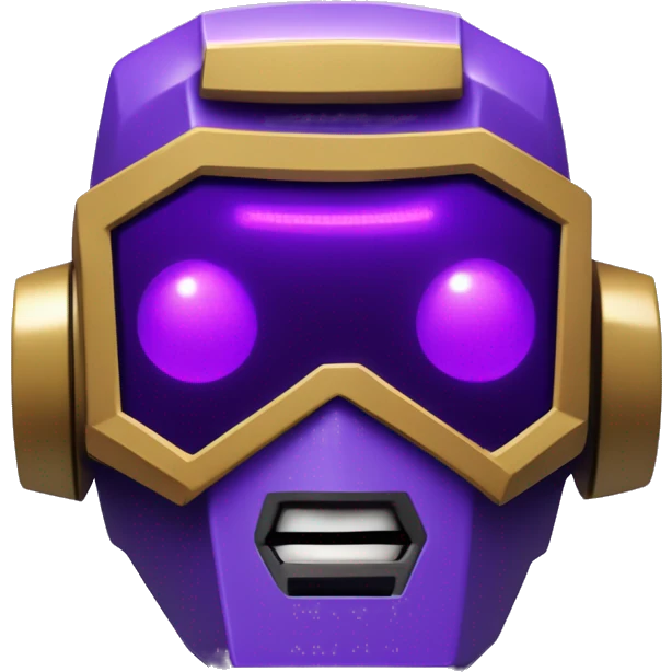 Ultra Violet variant DaftPunk-style robot talk box emoji