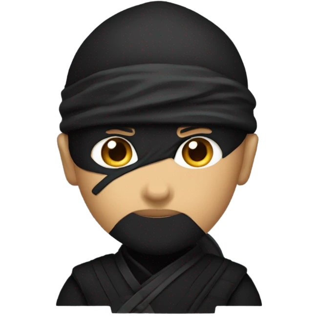 Ninja wearing Black  emoji