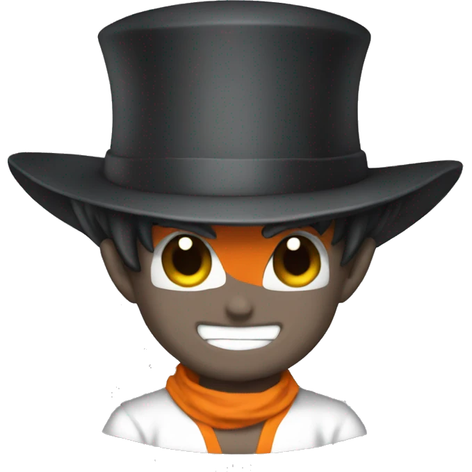 Goku with a top hat emoji