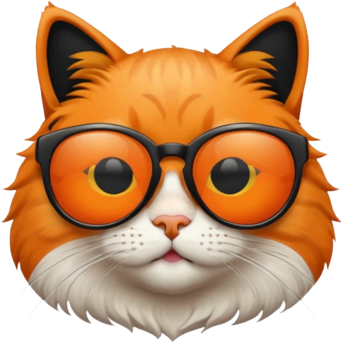 Cat wearing sunglasses emoji