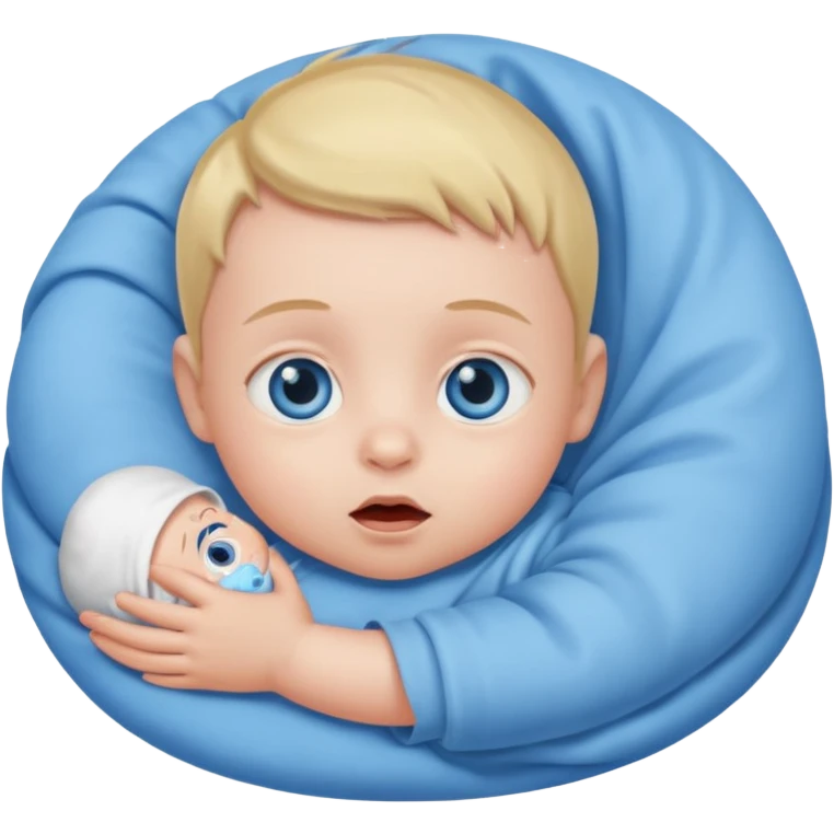 baby with big eyes waking up emoji