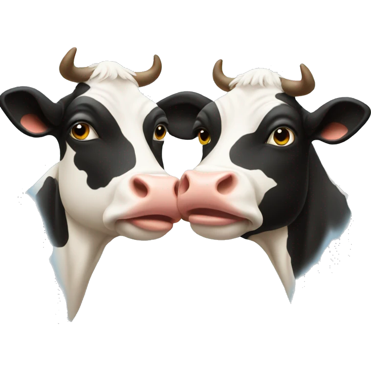 2 cows kissing emoji
