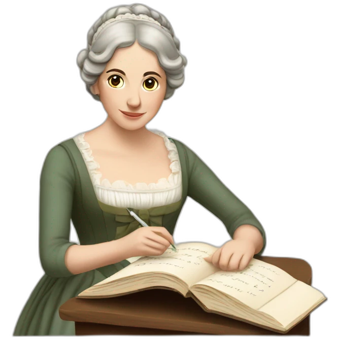 jane austen writing book emoji