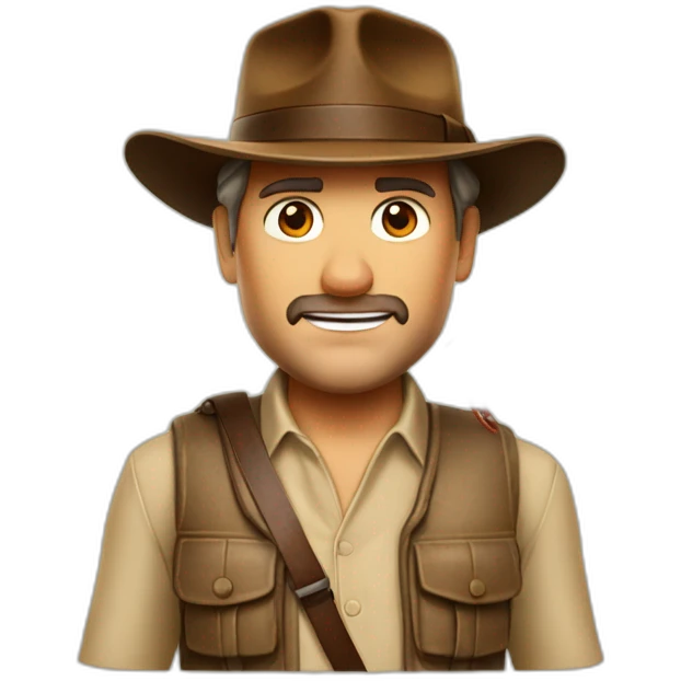 Indiana jones sur un crabe emoji
