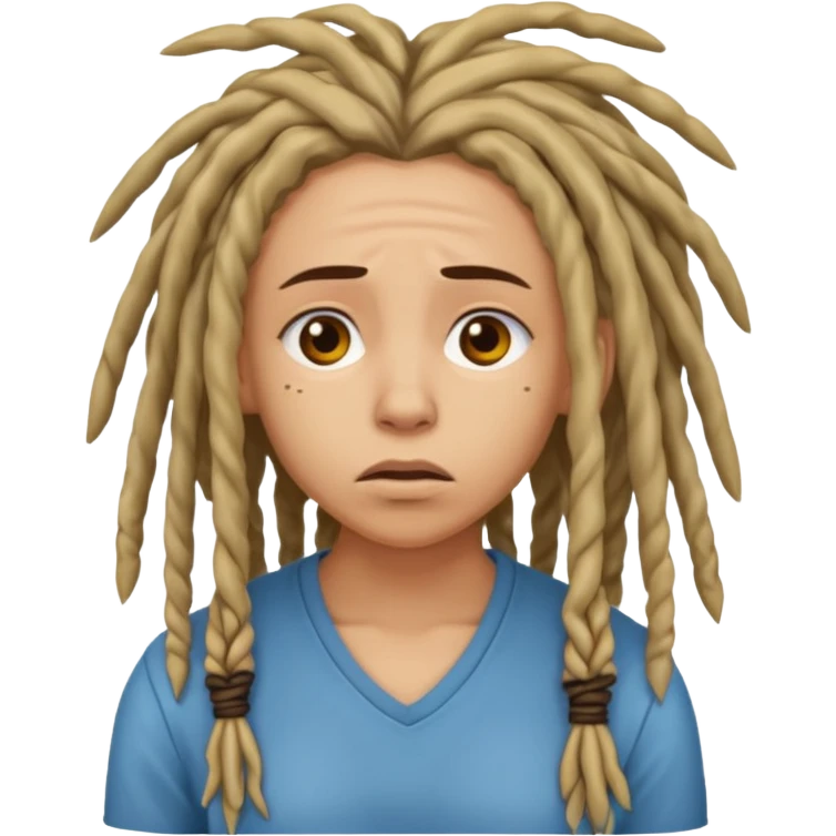 Lightskin woman with dreads confused with shrugged shoulders emoji