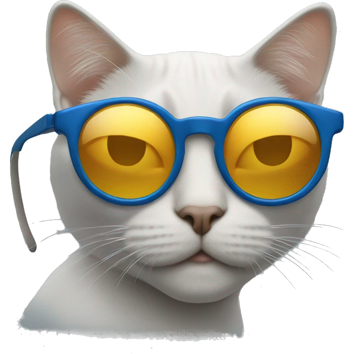 sun glasses blues with cat emoji