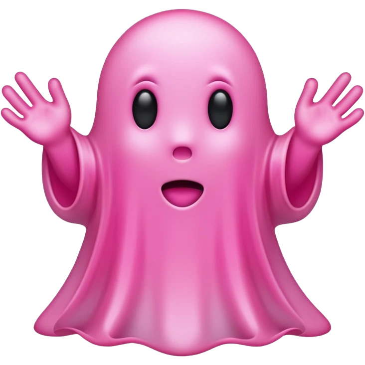 solid pink ghost no mouth emoji