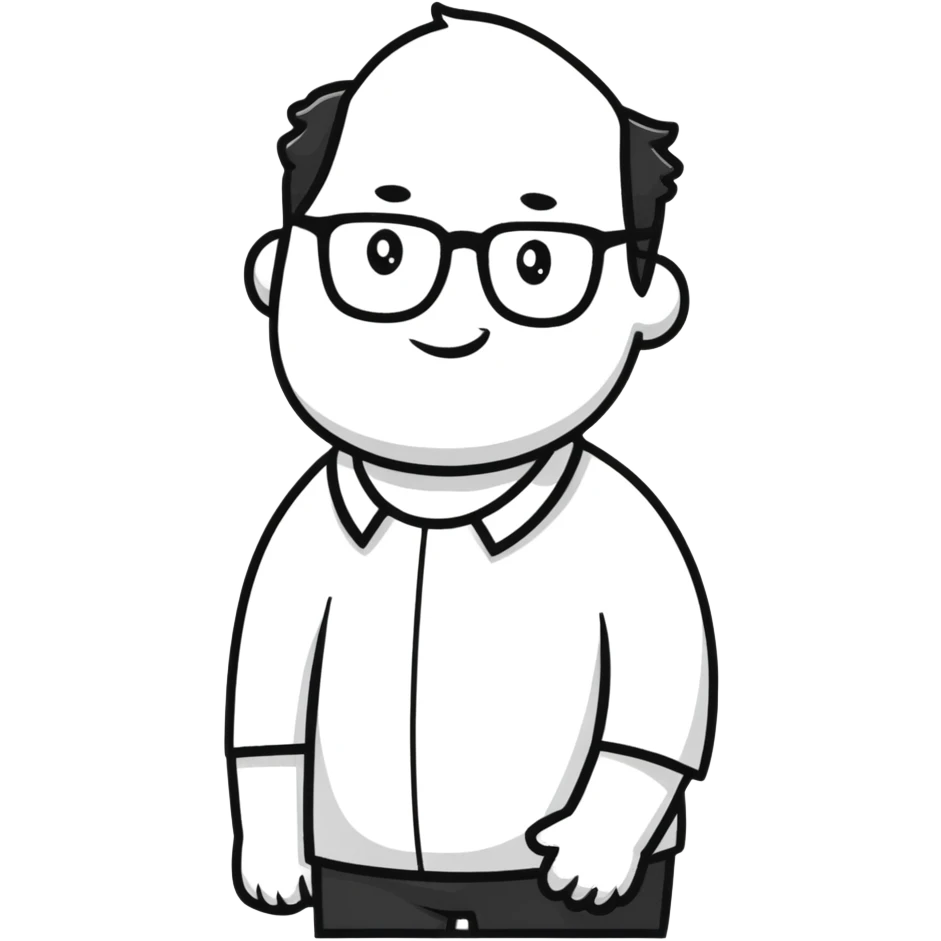 Big man with glasses emoji