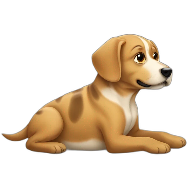 Chien dans un tortue emoji