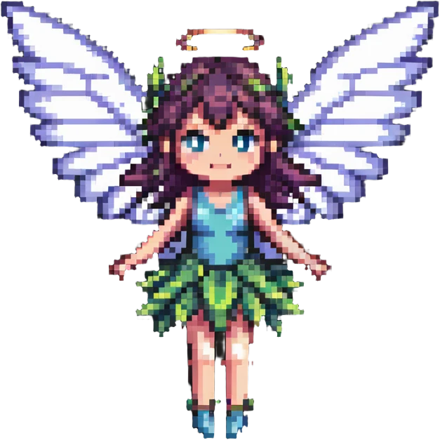 fairy with wings flying pose emoji