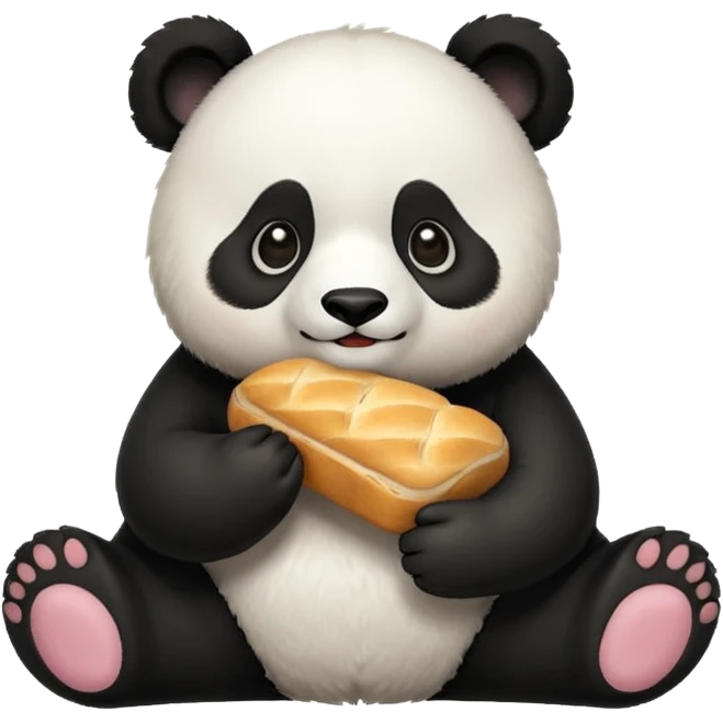 panda comiendo pan emoji