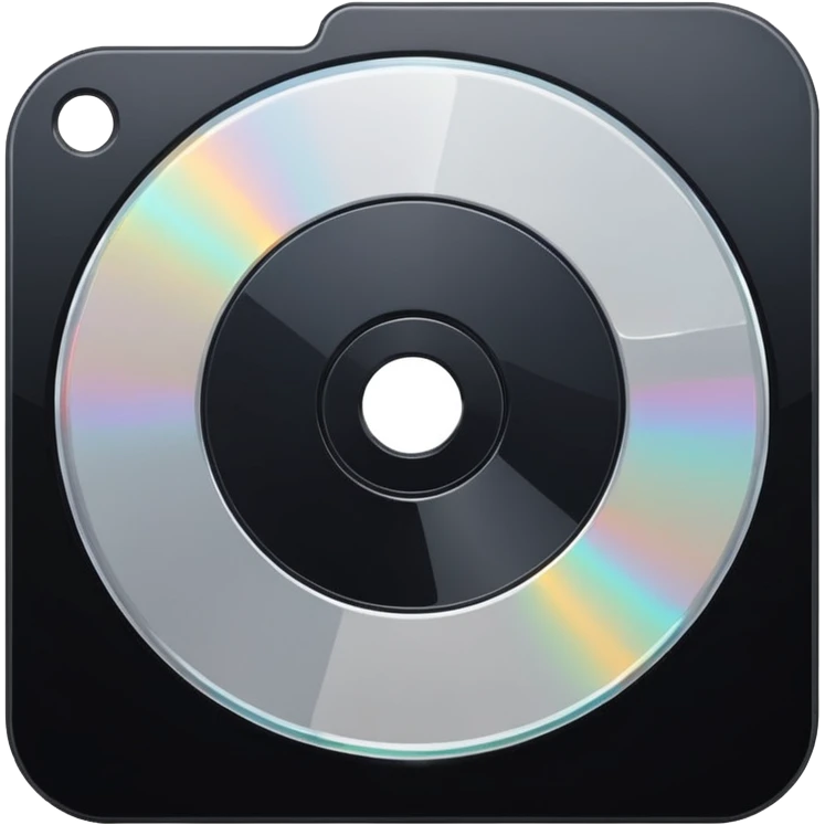 black computer disk emoji