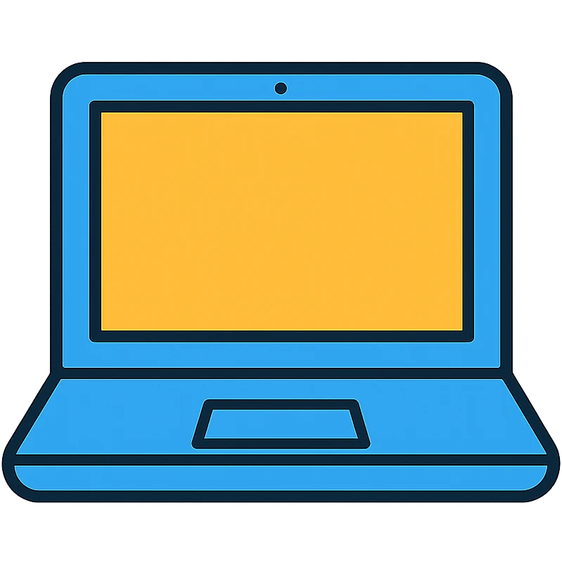 laptop, color outline icon style emoji