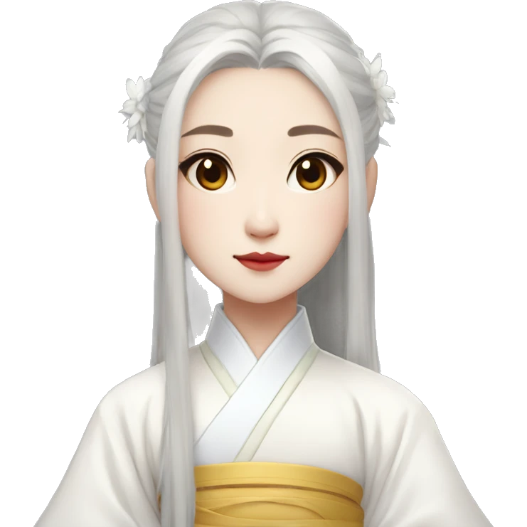 bald xie lian wearing a white hanfu emoji