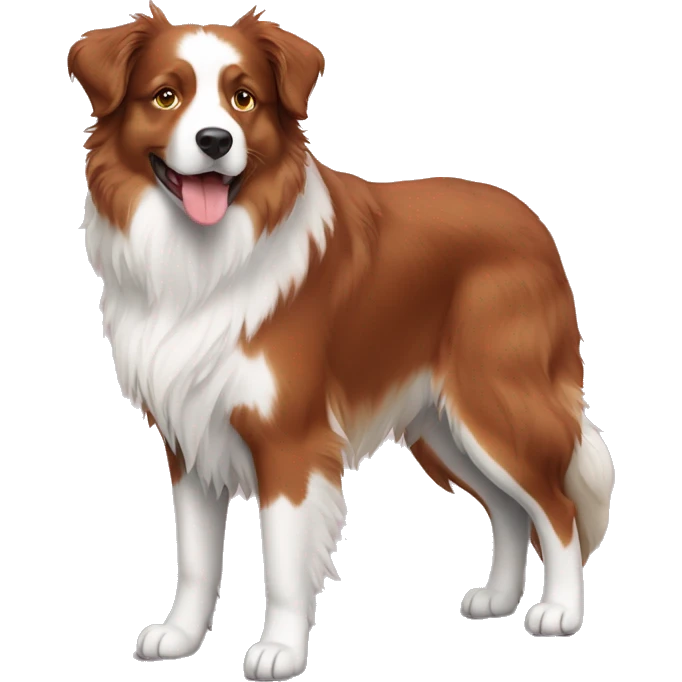red australian shepherd full body   emoji
