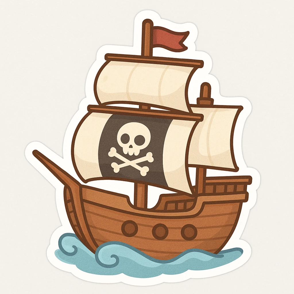 pirate ship emoji