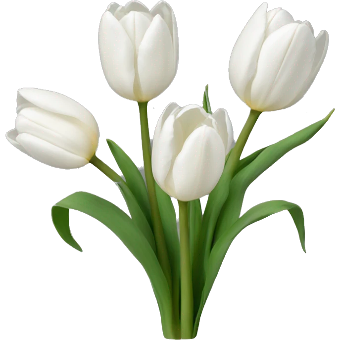 White tulips  emoji