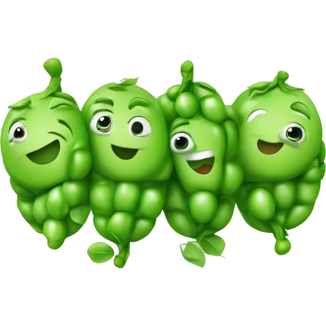 Cute peas in a pod emoji