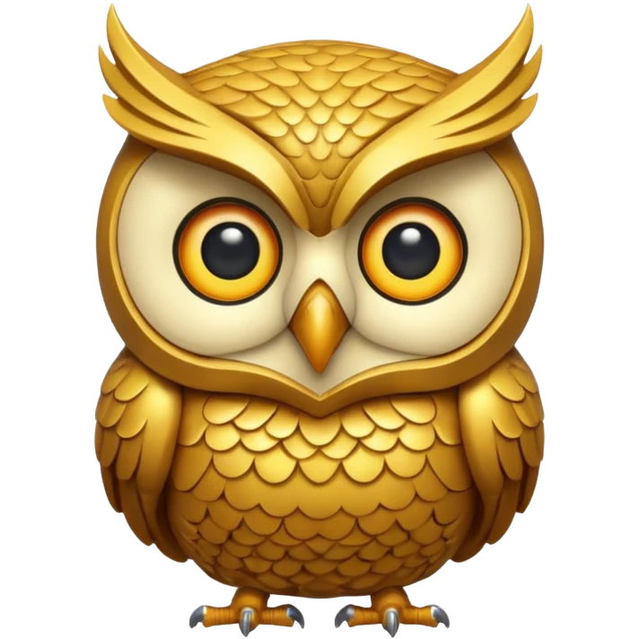 goldene eule für weisheit und wissen emoji