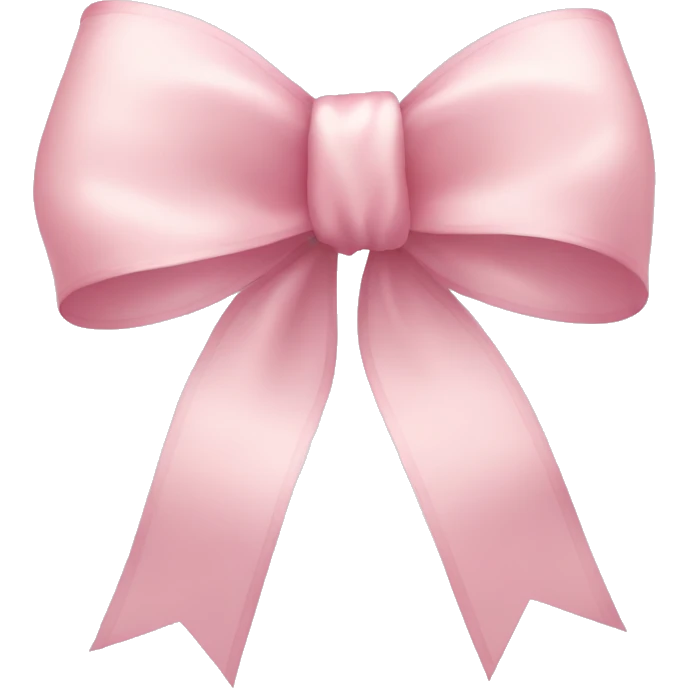 light pink ribbon bow emoji