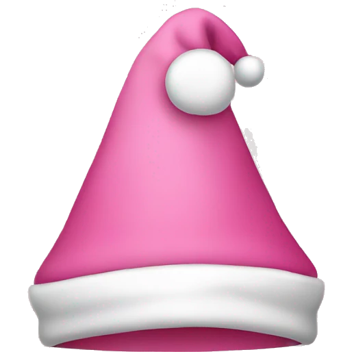 Christmas hat pink emoji