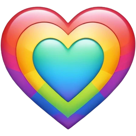 rainbow pride heart emoji