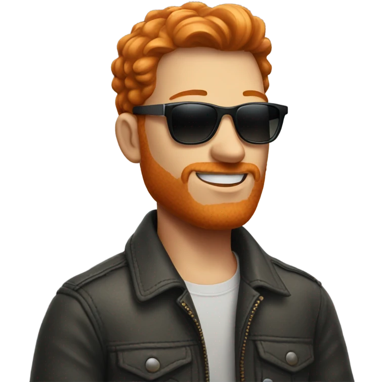 Cool Short haired ginger man in sunglasses  emoji