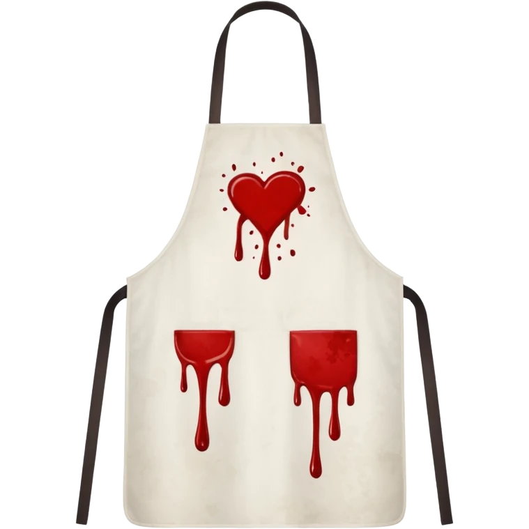Apron with blood stains emoji