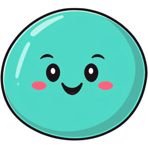 Lymphocyte cell with happy face from immune system emoji