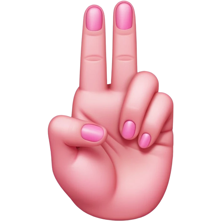 Pink middle finger emoji