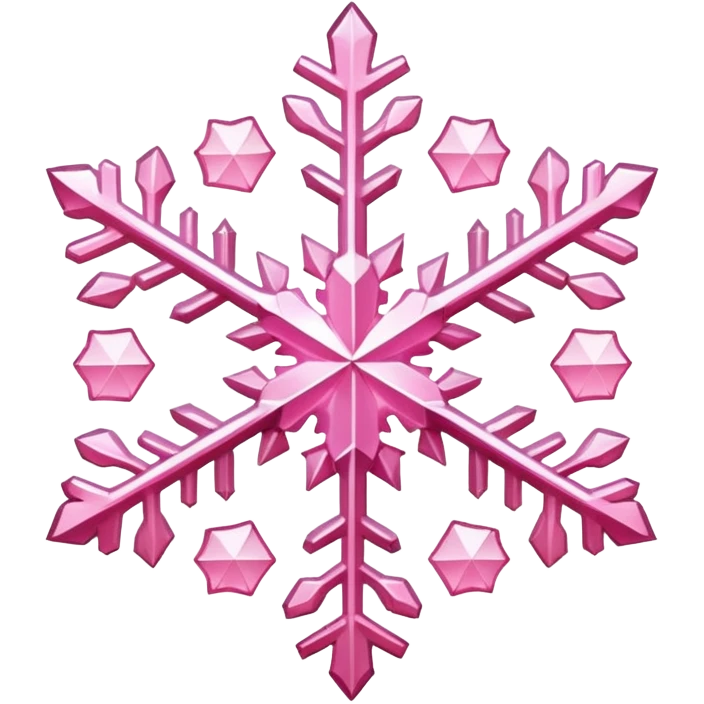 Snowflake pink heart emoji