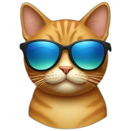 Cat with sunglasses emoji