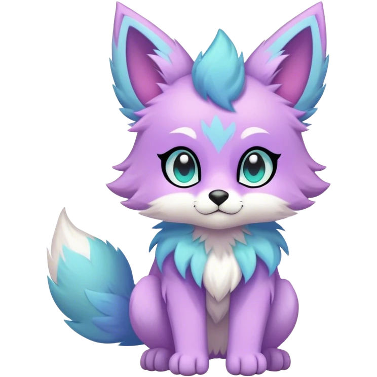Kawaii pastel edgy colorful ethereal anthro fursona Fakemon emoji