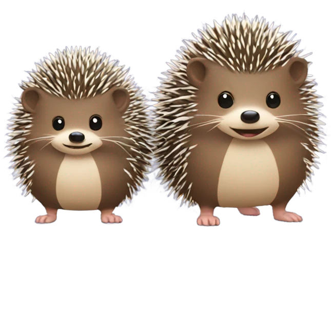 Hedgehogs in spats emoji