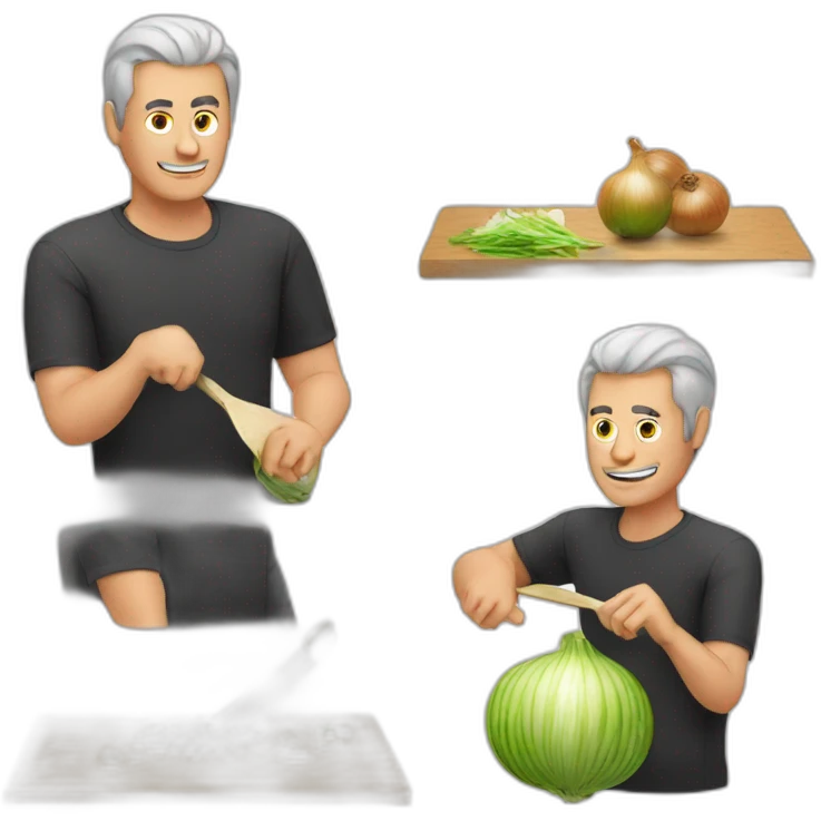 man chopping onion emoji