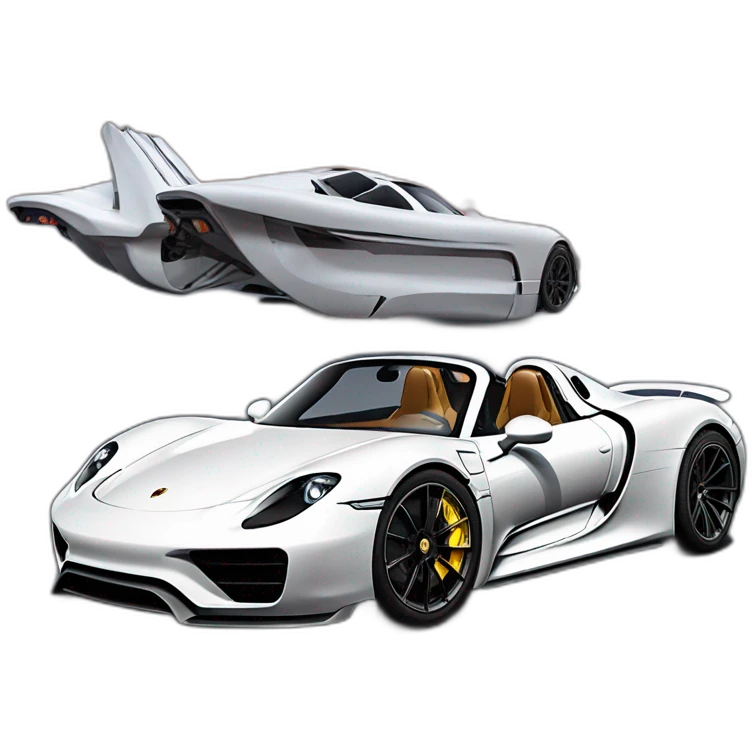 Porsche 918 spider sur un xwing piloter par macron emoji