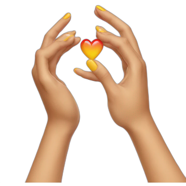 Coeur Deux mains emoji