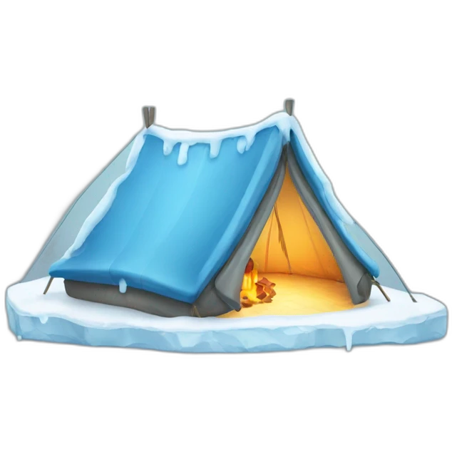 Tent freezing cold emoji