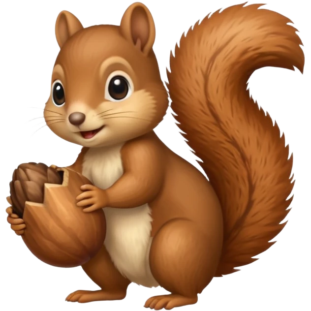 baby squirrel hold a acorn emoji