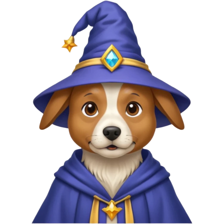Dog wizard emoji