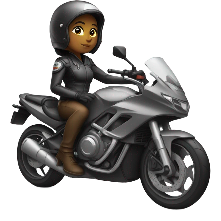 Motorbike woman  emoji
