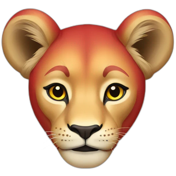 Red lioness emoji