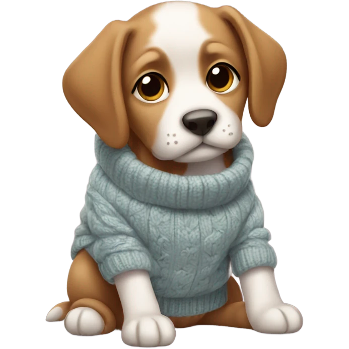 Puppy in a sweater emoji