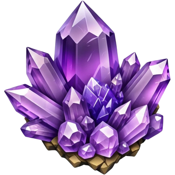 Purple quartz crystal cluster  emoji